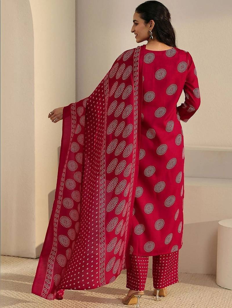 women ethnic motifs printed regular thread work kurta with sharara & with dupatta