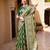 Green woven design zari organza banarasi saree