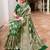 Green woven design zari organza banarasi saree