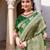 Green woven design zari organza banarasi saree