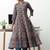 women ethnic motifs printed regular cotton blend kurta with trousers & with dupatta