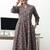 women ethnic motifs printed regular cotton blend kurta with trousers & with dupatta