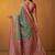 Teal woven design zari silk blend designer banarasi saree