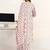 women floral printed regular cotton blend kurta with trousers & with dupatta