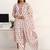 women floral printed regular cotton blend kurta with trousers & with dupatta