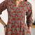 women ethnic motifs printed regular cotton blend kurta with trousers & with dupatta