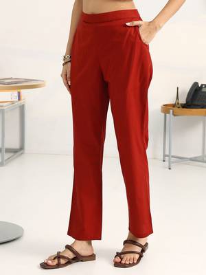women ethnic motifs printed regular cotton blend kurta with trousers & with dupatta 7