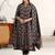 women ethnic motifs printed regular cotton blend kurta with trousers & with dupatta
