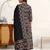 women ethnic motifs printed regular cotton blend kurta with trousers & with dupatta