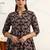 women ethnic motifs printed regular cotton blend kurta with trousers & with dupatta