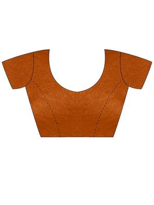 Brown bronze tissue ethnic embellished festive wear matching blouse sarees 5