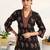 women floral printed regular cotton blend kurta with trousers & with dupatta