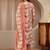 rust red floral printed cotton straight suit set