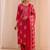 women ethnic motifs printed regular kurta with trousers & with dupatta