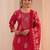 women ethnic motifs printed regular kurta with trousers & with dupatta