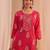 women ethnic motifs printed regular kurta with trousers & with dupatta
