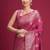 Mauve woven design zari silk blend handloom banarasi saree
