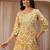 mustard paisley printed cotton straight suit set