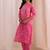 women ethnic motifs printed regular thread work kurta with trousers & with dupatta