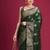 Green woven design zari silk blend handloom banarasi saree