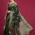 Green woven design zari silk blend handloom banarasi saree