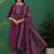 women ethnic motifs printed regular thread work kurta with trousers & with dupatta