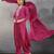 women ethnic motifs printed regular thread work kurta with palazzos & with dupatta