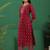 women ethnic motifs printed regular thread work kurta with trousers & with dupatta