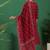 women ethnic motifs printed regular thread work kurta with trousers & with dupatta