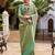 Green woven design zari chanderi saree with blouse piece