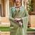 Green woven design zari chanderi saree with blouse piece