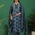 women ethnic motifs printed regular thread work kurta with trousers & with dupatta