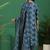 women ethnic motifs printed regular thread work kurta with trousers & with dupatta