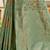 Green woven design zari chanderi saree with blouse piece