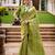Lime woven design linen blend chanderi saree