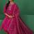 women ethnic motifs printed regular thread work kurta with palazzos & with dupatta
