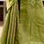 Lime woven design linen blend chanderi saree