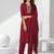 women ethnic motifs printed regular kurta with trousers & with dupatta