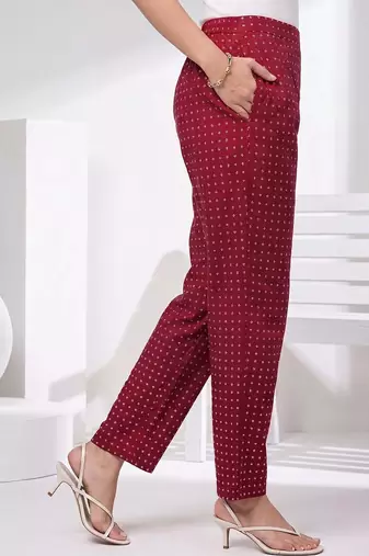 women ethnic motifs printed regular kurta with trousers & with dupatta