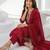 women ethnic motifs printed regular kurta with trousers & with dupatta