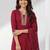 women ethnic motifs printed regular kurta with trousers & with dupatta