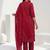 women ethnic motifs printed regular kurta with trousers & with dupatta