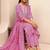 women ethnic motifs printed regular thread work kurta with trousers & with dupatta