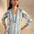 white floral printed cotton a-line suit set with dupatta