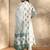 white floral printed cotton a-line suit set with dupatta