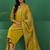 women ethnic motifs printed regular thread work kurta with trousers & with dupatta