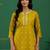 women ethnic motifs printed regular thread work kurta with trousers & with dupatta