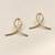 Gold-tone ribbon loop stud earrings, anti-tarnish jewellery