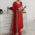 women ethnic motifs printed regular kurta with trousers & with dupatta