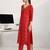 women ethnic motifs printed regular kurta with trousers & with dupatta